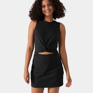 Black In My Feels Tie-Up Tank Dress